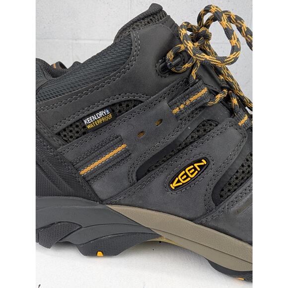 Keen Men\'s 13D Utility Lansing Waterproof Steel Toe Mid Boots - Black/Charcoal main image 7